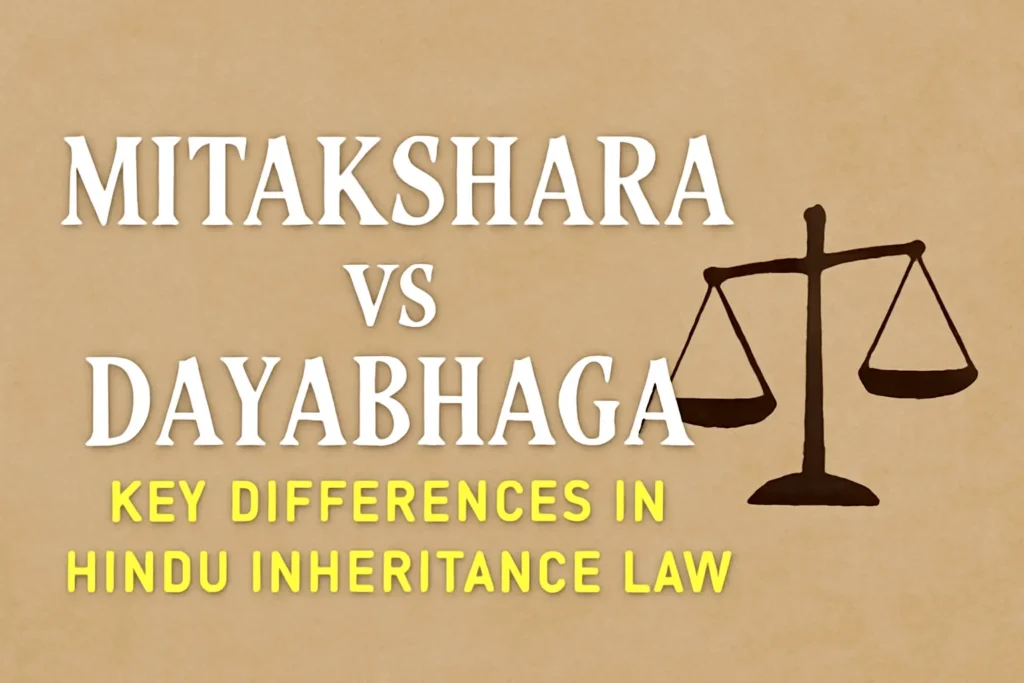 Mitakshara vs. Dayabhaga Key Differences in Hindu Inheritance Law Explained